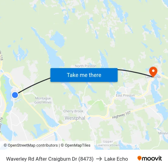 Waverley Rd After Craigburn Dr (8473) to Lake Echo map