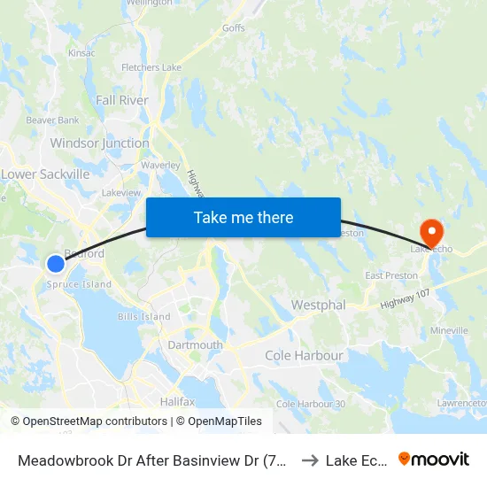 Meadowbrook Dr After Basinview Dr (7189) to Lake Echo map