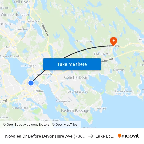 Novalea Dr Before Devonshire Ave (7369) to Lake Echo map