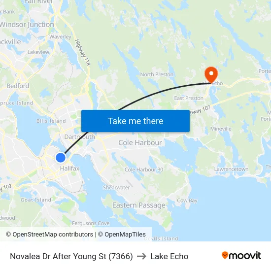 Novalea Dr After Young St (7366) to Lake Echo map