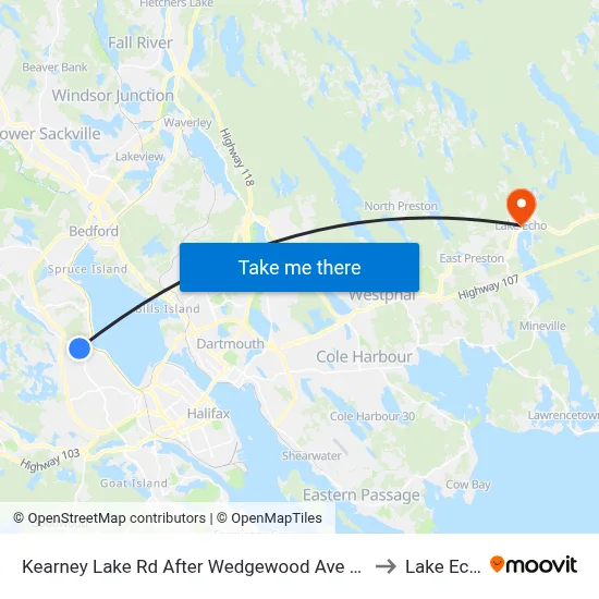 Kearney Lake Rd After Wedgewood Ave (7023) to Lake Echo map