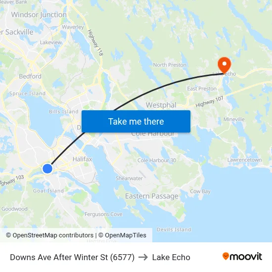 Downs Ave After Winter St (6577) to Lake Echo map