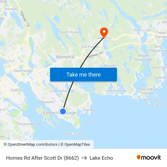 Hornes Rd After Scott Dr (8662) to Lake Echo map