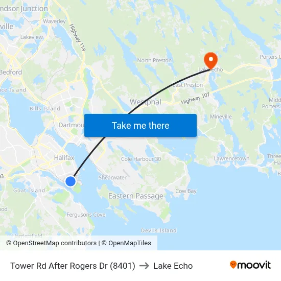Tower Rd After Rogers Dr (8401) to Lake Echo map