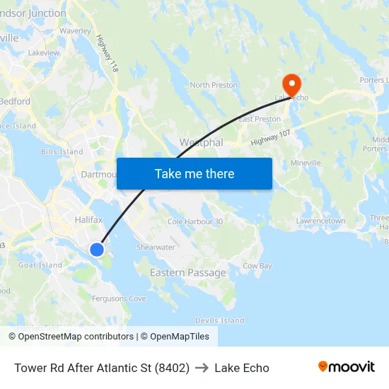 Tower Rd After Atlantic St (8402) to Lake Echo map