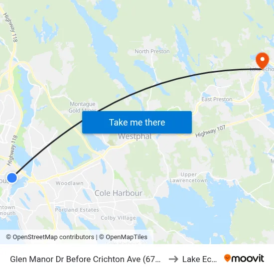 Glen Manor Dr Before Crichton Ave (6735) to Lake Echo map