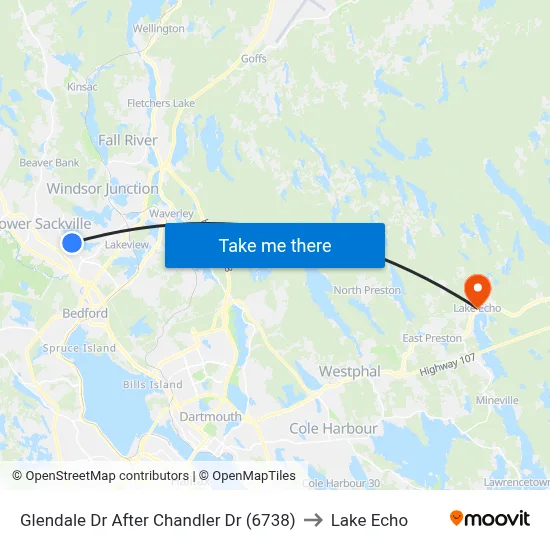 Glendale Dr After Chandler Dr (6738) to Lake Echo map