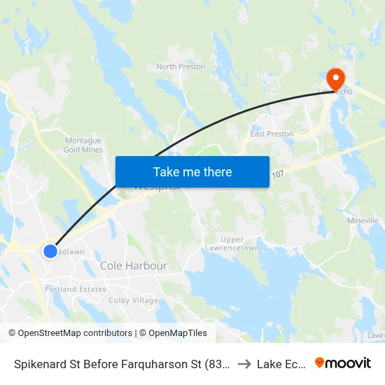 Spikenard St Before Farquharson St (8318) to Lake Echo map