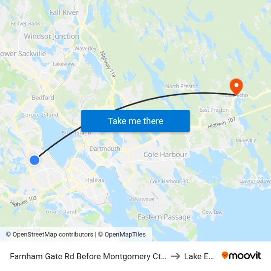 Farnham Gate Rd Before Montgomery Ct (6649) to Lake Echo map