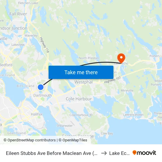 Eileen Stubbs Ave Before Maclean Ave (6641) to Lake Echo map