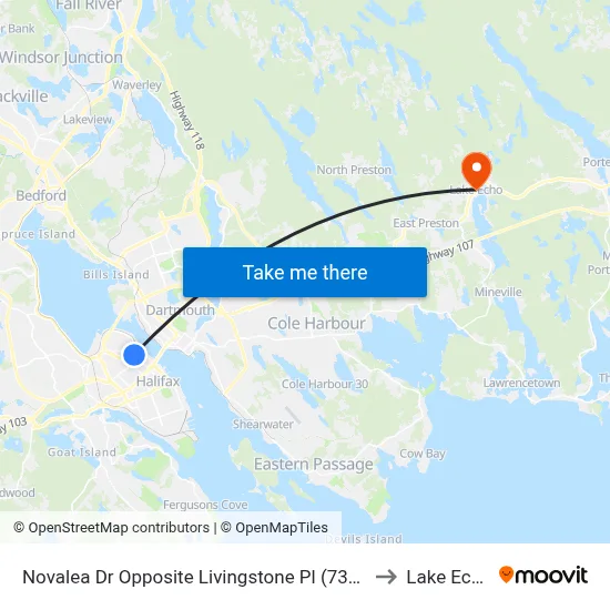 Novalea Dr Opposite Livingstone Pl (7377) to Lake Echo map