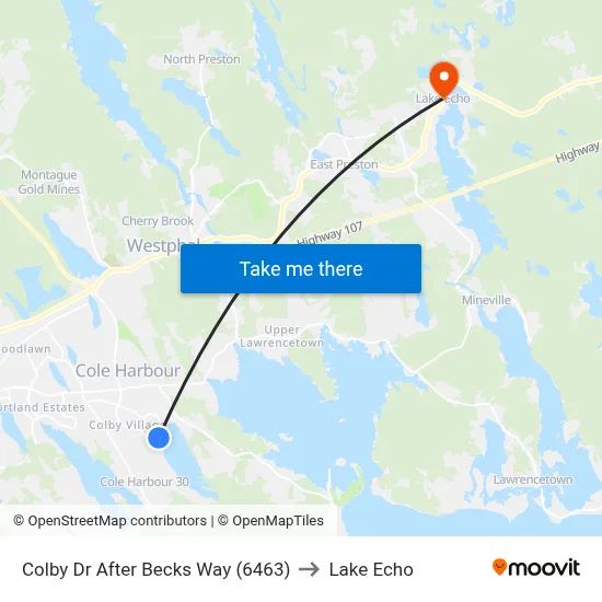 Colby Dr After Becks Way (6463) to Lake Echo map