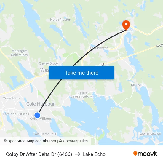 Colby Dr After Delta Dr (6466) to Lake Echo map