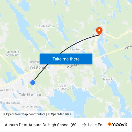 Auburn Dr at Auburn Dr High School (6073) to Lake Echo map
