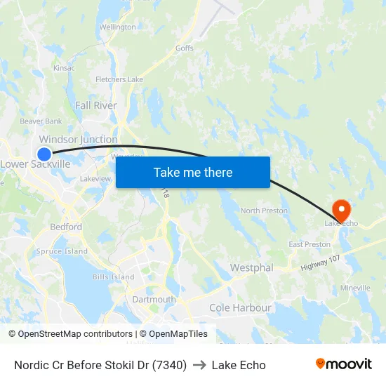 Nordic Cr Before Stokil Dr (7340) to Lake Echo map