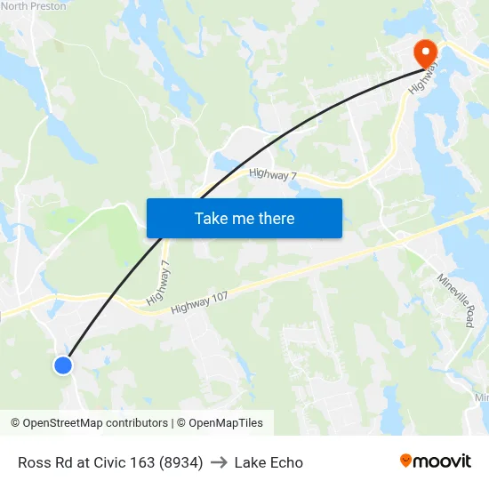 Ross Rd at Civic 163 (8934) to Lake Echo map