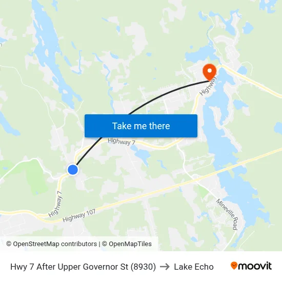 Hwy 7 After Upper Governor St (8930) to Lake Echo map