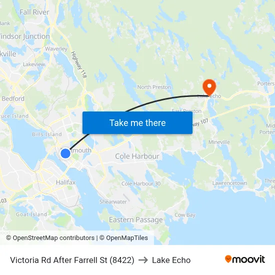 Victoria Rd After Farrell St (8422) to Lake Echo map