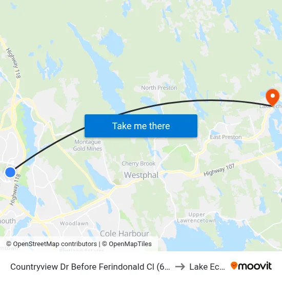 Countryview Dr Before Ferindonald Cl (6842) to Lake Echo map