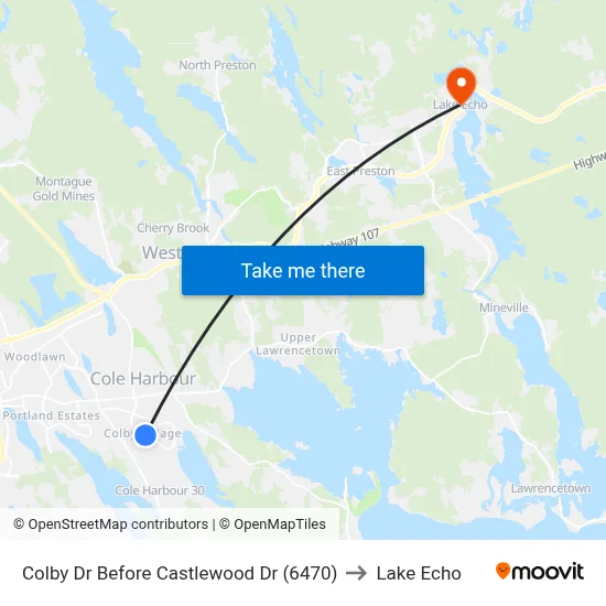 Colby Dr Before Castlewood Dr (6470) to Lake Echo map