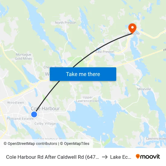 Cole Harbour Rd After Caldwell Rd (6474) to Lake Echo map