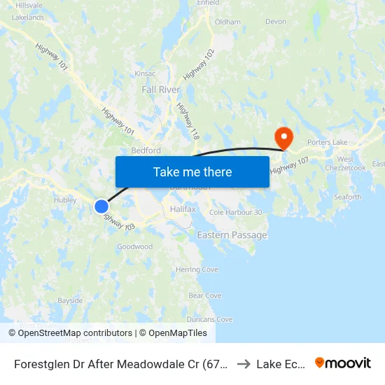Forestglen Dr After Meadowdale Cr (6716) to Lake Echo map
