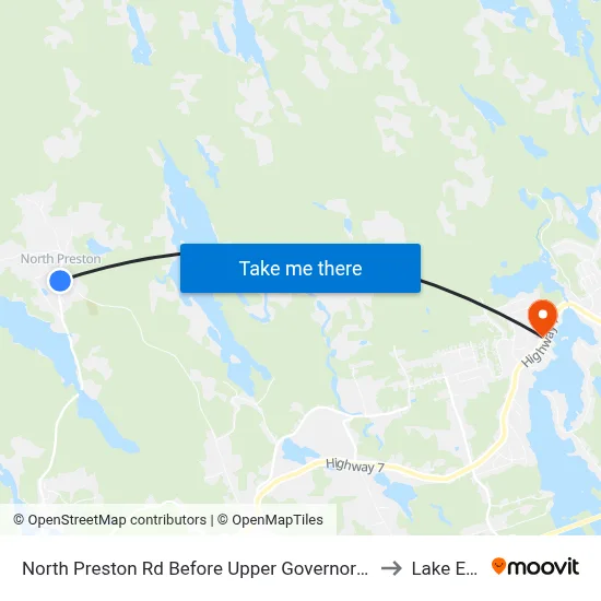 North Preston Rd Before Upper Governor St (7102) to Lake Echo map