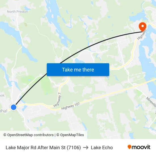 Lake Major Rd After Main St (7106) to Lake Echo map
