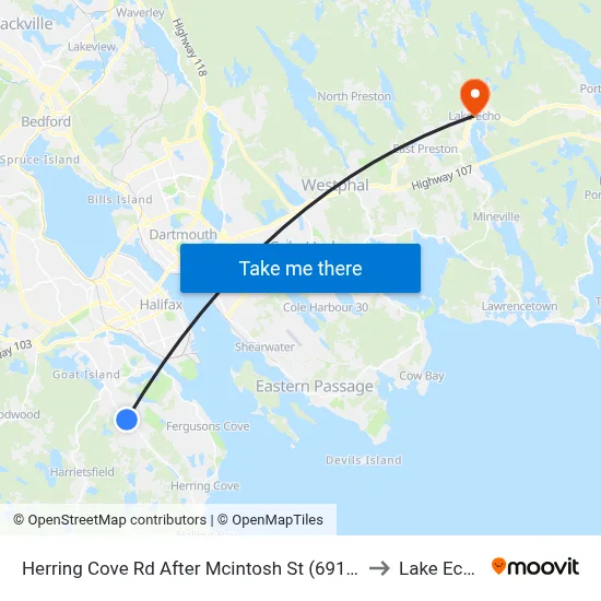 Herring Cove Rd After Mcintosh St (6915) to Lake Echo map