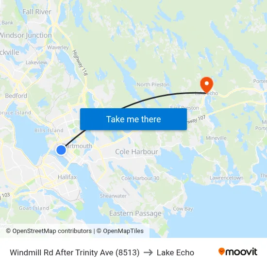 Windmill Rd After Trinity Ave (8513) to Lake Echo map