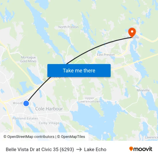 Belle Vista Dr at Civic 35 (6293) to Lake Echo map