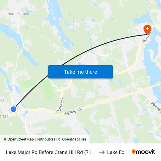 Lake Major Rd Before Crane Hill Rd (7112) to Lake Echo map