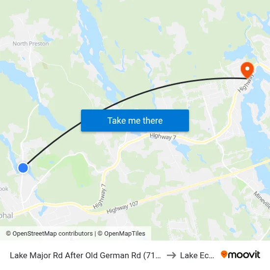 Lake Major Rd After Old German Rd (7110) to Lake Echo map