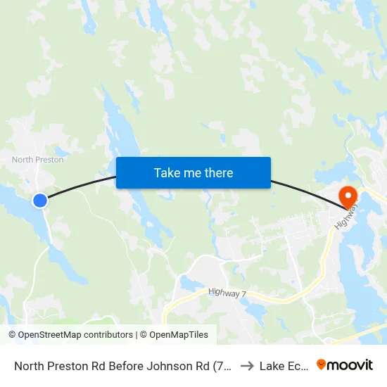 North Preston Rd Before Johnson Rd (7117) to Lake Echo map