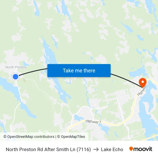 North Preston Rd After Smith Ln (7116) to Lake Echo map