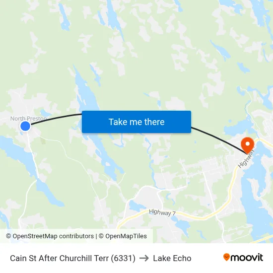 Cain St After Churchill Terr (6331) to Lake Echo map