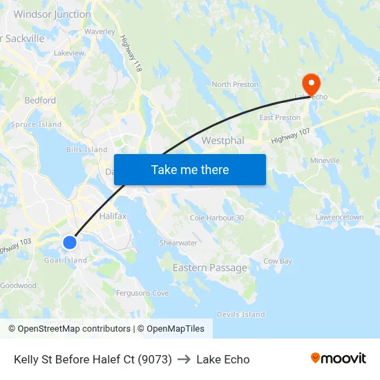Kelly St Before Halef Ct (9073) to Lake Echo map
