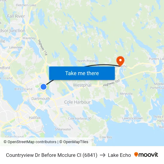 Countryview Dr Before Mcclure Cl (6841) to Lake Echo map