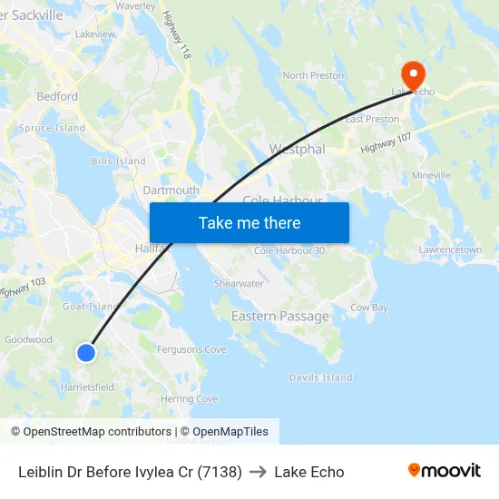 Leiblin Dr Before Ivylea Cr (7138) to Lake Echo map