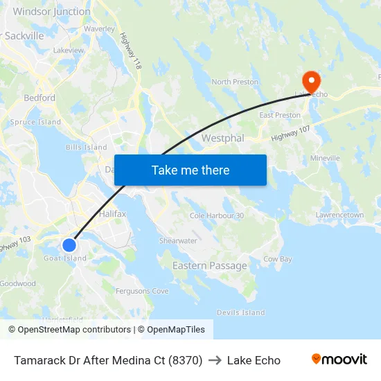 Tamarack Dr After Medina Ct (8370) to Lake Echo map
