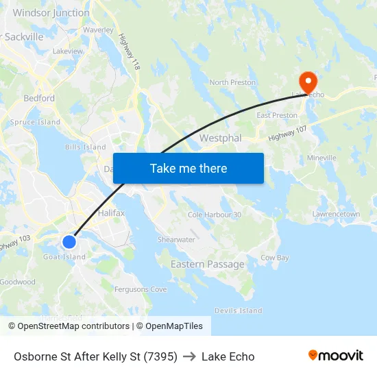 Osborne St After Kelly St (7395) to Lake Echo map
