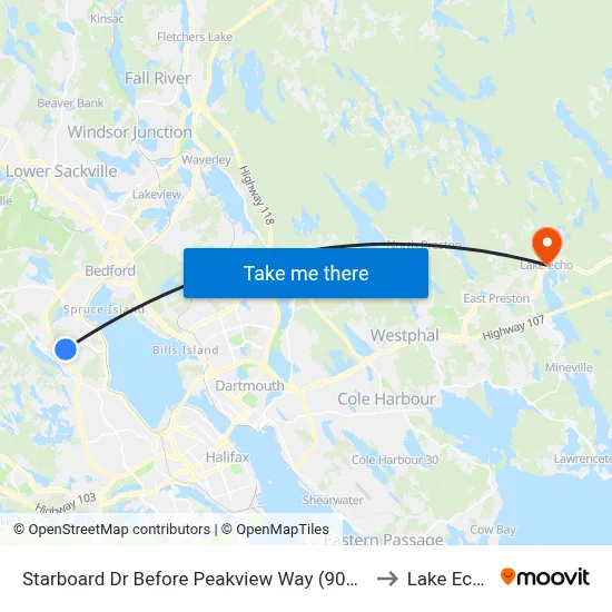 Starboard Dr Before Peakview Way (9092) to Lake Echo map