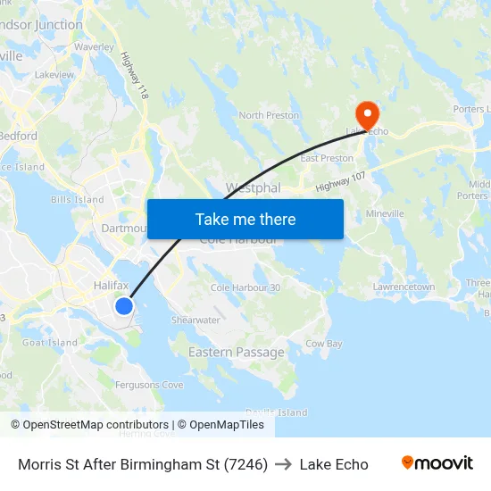 Morris St After Birmingham St (7246) to Lake Echo map