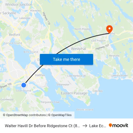 Walter Havill Dr Before Ridgestone Ct (8812) to Lake Echo map