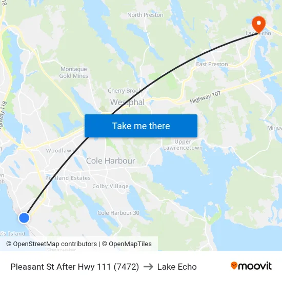 Pleasant St After Hwy 111 (7472) to Lake Echo map