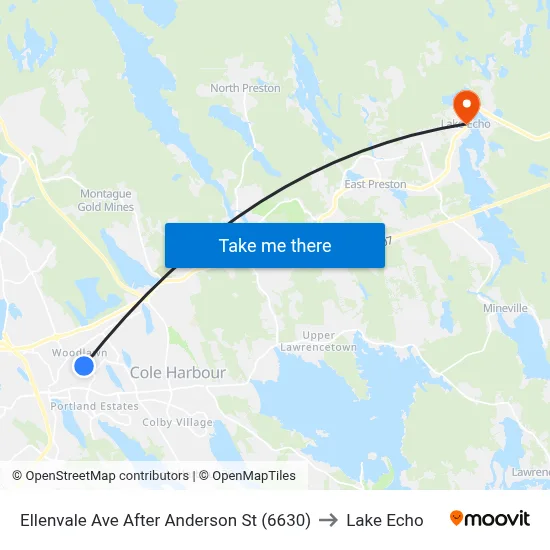 Ellenvale Ave After Anderson St (6630) to Lake Echo map