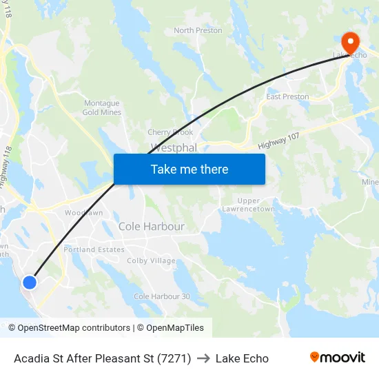 Acadia St After Pleasant St (7271) to Lake Echo map
