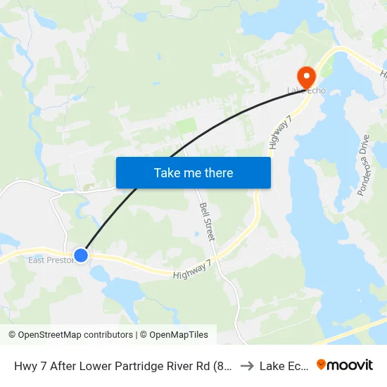 Hwy 7 After Lower Partridge River Rd (8773) to Lake Echo map