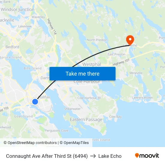 Connaught Ave After Third St (6494) to Lake Echo map