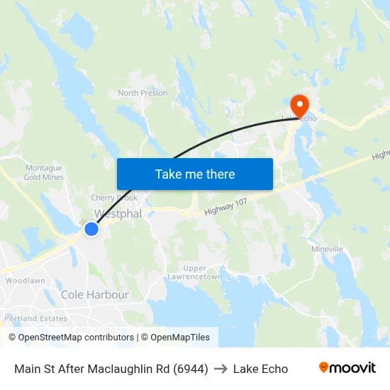 Main St After Maclaughlin Rd (6944) to Lake Echo map